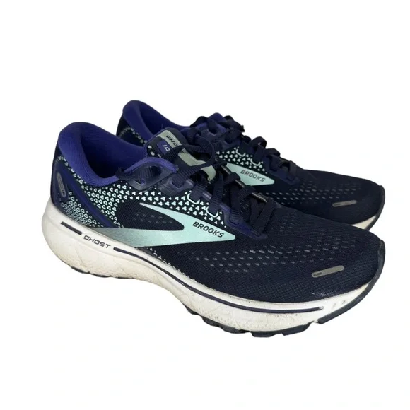 Brooks Ghost 14 Running Shoes Blue Green Women's Size 6.5 - Picture 1 of 6